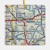 モネットMOヴィンテージマップ セラミックオーナメント (正面)