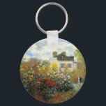 モネバラガーデンキーチェーン キーホルダー<br><div class="desc">モネバラガーデンキーチェーン。1883年の油。印象派フランスののクロード・モネは、ジヴェルニーの自宅の近くに最も美しい庭園の風景のいくつかを作り出した。アルゼンテウイル近郊の朝のバラ庭園を描いた初期の作品の一つ。カップルが柵の赤と白近くを歩き、木々を揺らしながら家の前で穏やかに咲く黄色いバラが特徴。モネかわいらしやバラ絵画、印象派の風景のファンへの贈り物。</div>