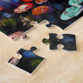 モネパープルウォーターリリーパズル ジグソーパズル (側面)