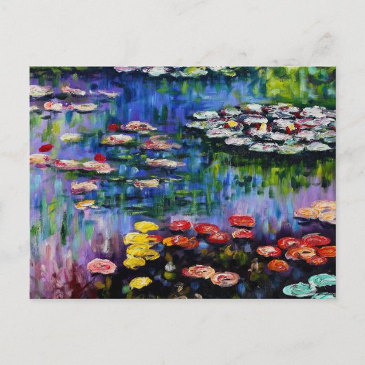 モネパープル睡蓮はがき ポストカード (正面)