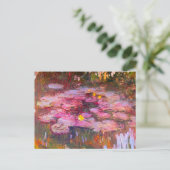 モネパープル睡蓮はがき ポストカード (スタンド正面)