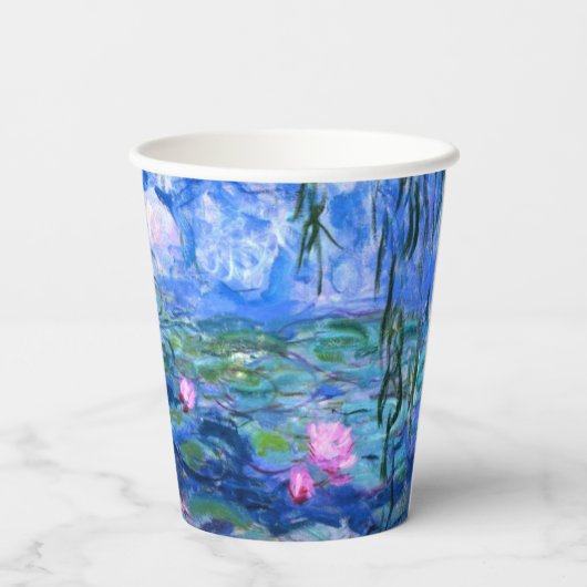 モネピンクの睡蓮 紙コップ (裏面)