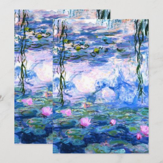 モネピンクスユリ  招待状 (正面/裏面)