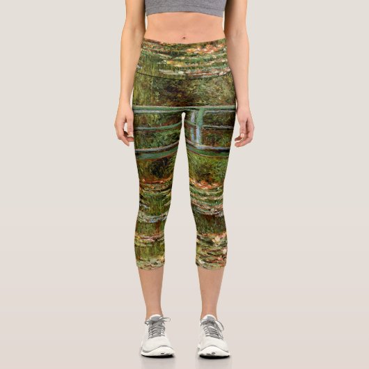 モネフランスのブリ日本のッジジバーニー カプリレギンス (正面)