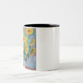 モネフランスブーケひまわり印象派プープ ツートーンマグカップ (中央)