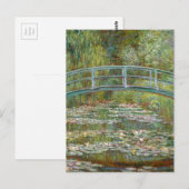 モネブリッジオーバーポンドウォーターリリーヴィンテージ ポストカード (正面/裏面)