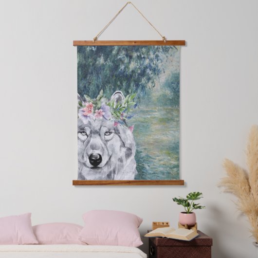 モネモーニングセーヌ&グレーウルフ 吊り下げ型タペストリー (寝室)