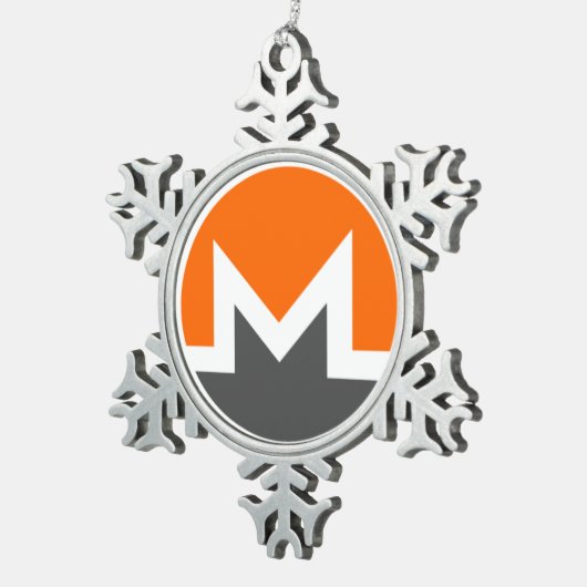 モネロペウタースノーフレーククリスマスツリーオーナメント スノーフレークピューターオーナメント (右)