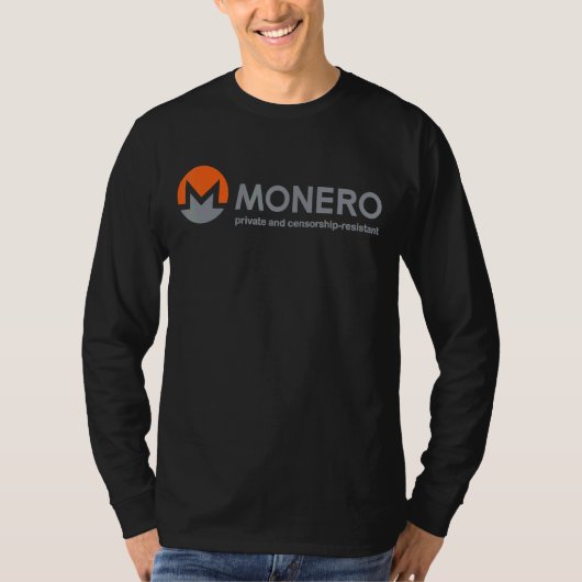 モネロ個人および検閲に対する耐性 Tシャツ (正面)