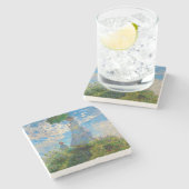 モネ女性パラソル印象主義 ストーンコースター (横)