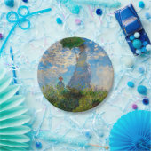 モネ女性パラソル印象主義 ペーパープレート (パーティー)