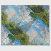 モネ女性パラソル印象主義 ラッピングペーパー (フラット)