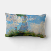 モネ女性パラソル印象主義 ランバークッション (裏面)