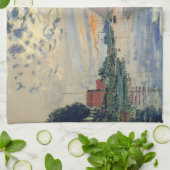 モネ帆船印フランスの象主義クラシック芸術 キッチンタオル (折り畳み)