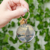 モネ帆船印フランスの象主義クラシック芸術 キーホルダー (手)