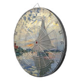 モネ帆船印フランスの象主義クラシック芸術 ダーツボード (正面右)