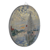 モネ帆船印フランスの象主義クラシック芸術 ダーツボード (正面左)