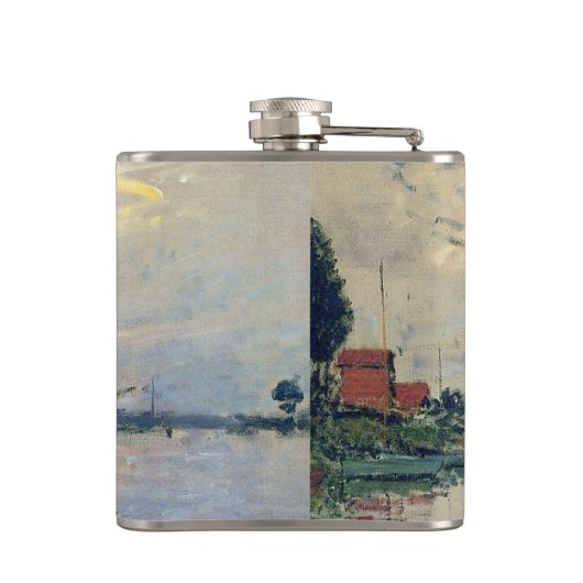 モネ帆船印フランスの象主義クラシック芸術 フラスク (裏面)
