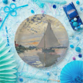 モネ帆船印フランスの象主義クラシック芸術 ペーパープレート (パーティー)