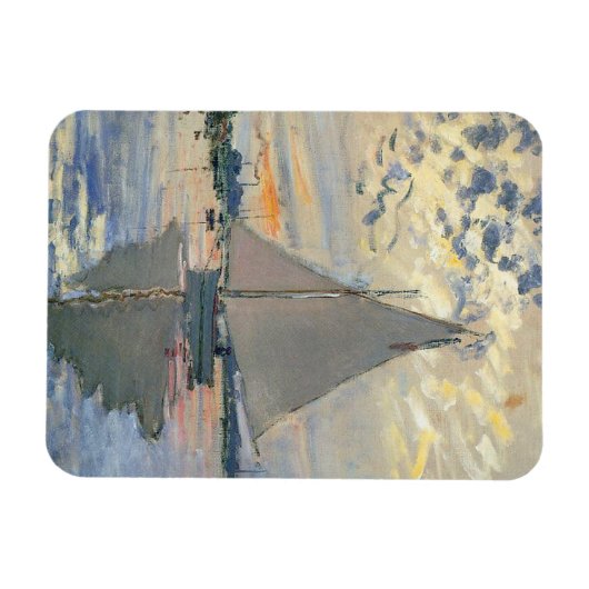 モネ帆船印フランスの象主義クラシック芸術 マグネット (横)