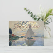 モネ帆船印フランスの象主義クラシック芸術 招待状 (スタンド正面)