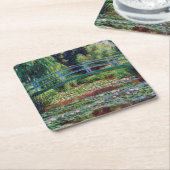 モネ日本のの橋 スクエアペーパーコースター (アングル)
