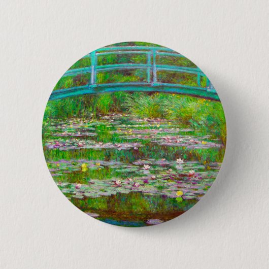モネ日本のットブリッジと睡蓮 缶バッジ (正面)
