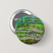 モネ日本のットブリッジと睡蓮 缶バッジ (正面&裏面)