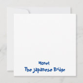 モネ日本のットブリッジと黒猫 招待状 (裏面)