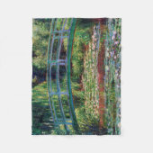 モネ日本のット橋 フリースブランケット (正面)