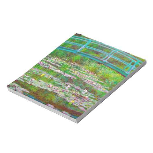 モネ日本の橋と水結び ノートパッド (回転)