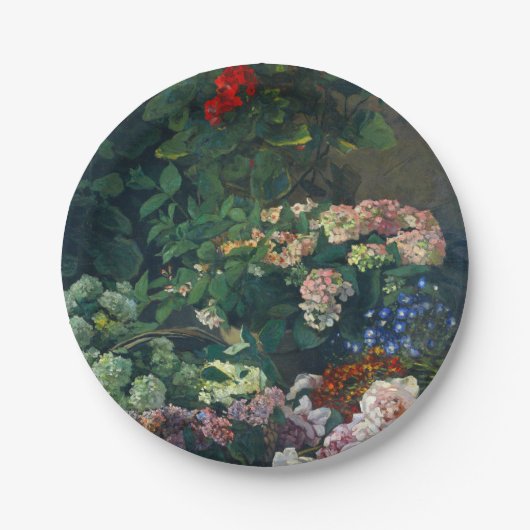 モネ春の花 ペーパープレート (正面)