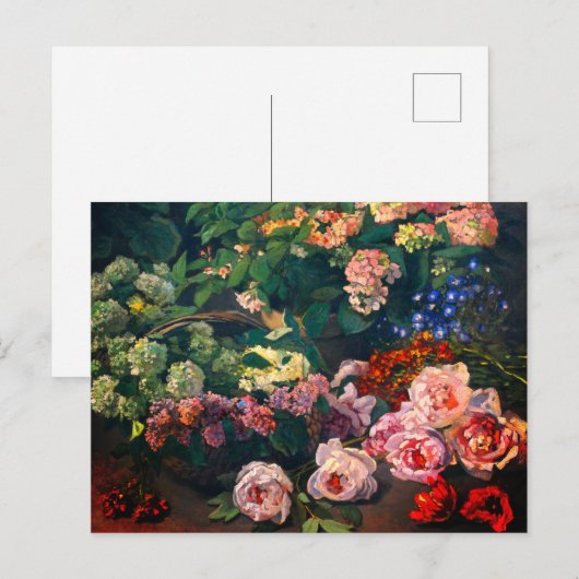 モネ春の花 ポストカード (正面/裏面)