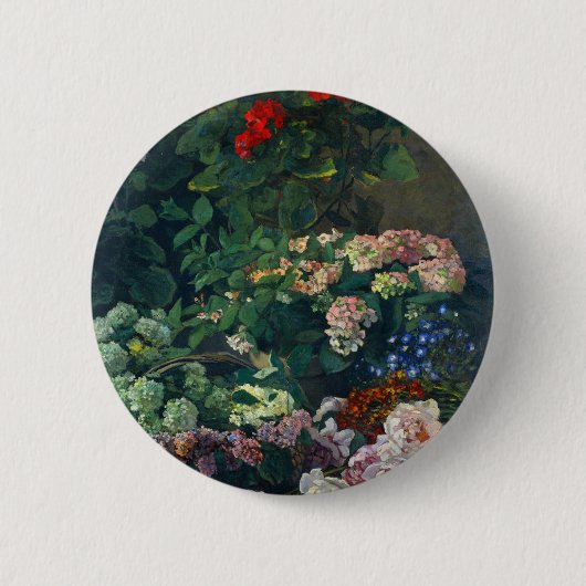 モネ春の花 缶バッジ (正面)