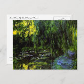 モネ水ゆり池泣き柳はがき ポストカード (正面/裏面)