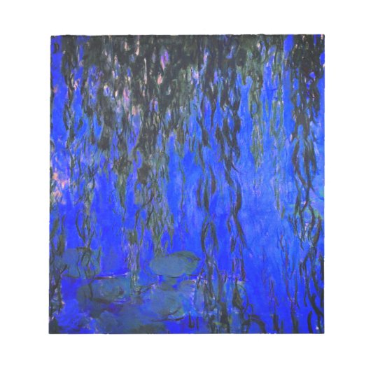 モネ睡蓮と柳 ノートパッド (正面)