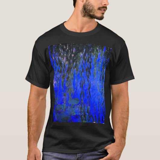モネ睡蓮と柳 Tシャツ (正面)