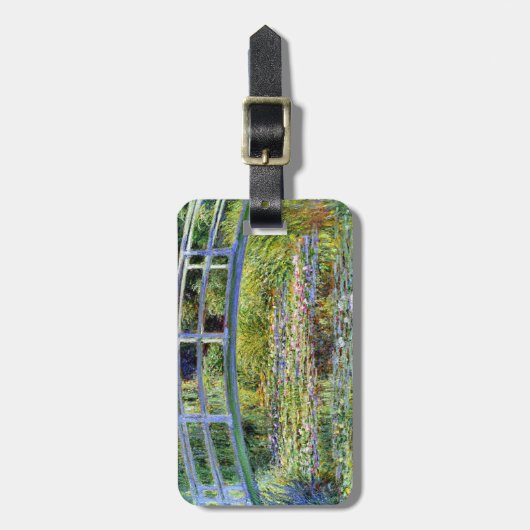 モネ素晴らしー日本のブリッジ&ウォーターリリー池 ラゲッジタグ (正面縦)