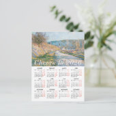 モネ絵を描アートのカレンダー2026応援教育 シーズンポストカード (スタンド正面)