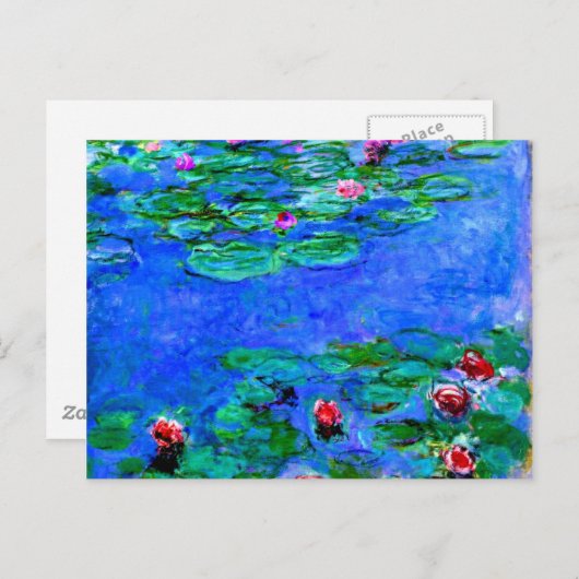 モネ絵を描ス語:睡蓮 ポストカード (正面/裏面)