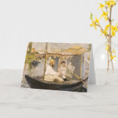 モネ絵を描ズインザズスタジオボート | エドゥアルマネ カード (黄色い花)