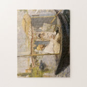 モネ絵を描ズインザズスタジオボート | エドゥアルマネ ジグソーパズル (縦)