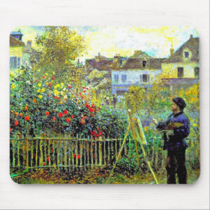 モネ絵画のガーデンでアルジェンティーユジェルモー マウスパッド