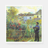 モネ絵画の庭でアルゼンチュイル スタンダードランチョンナプキン (正面)