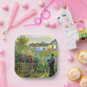 モネ絵画の庭でアルゼンチュイル ペーパープレート (パーティー)