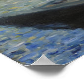 モネ絵画ズオンザズザズスタジオボートバイマネ ポスター (角)