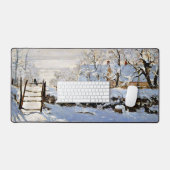 モネ絵画ットのカササギ デスクマット (キーボード&マウス)