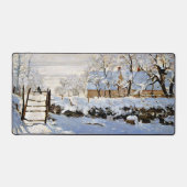 モネ絵画ットのカササギ デスクマット (正面)