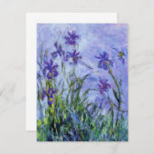 モネ薄紫アイリス招待状 招待状 (正面/裏面)