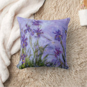 モネ薄紫アイリス クッション (ブランケット)